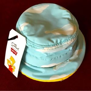 Levi's Simpsons Clouds Puffer Bucket Hat - Size Medium - On-trend, new with tags